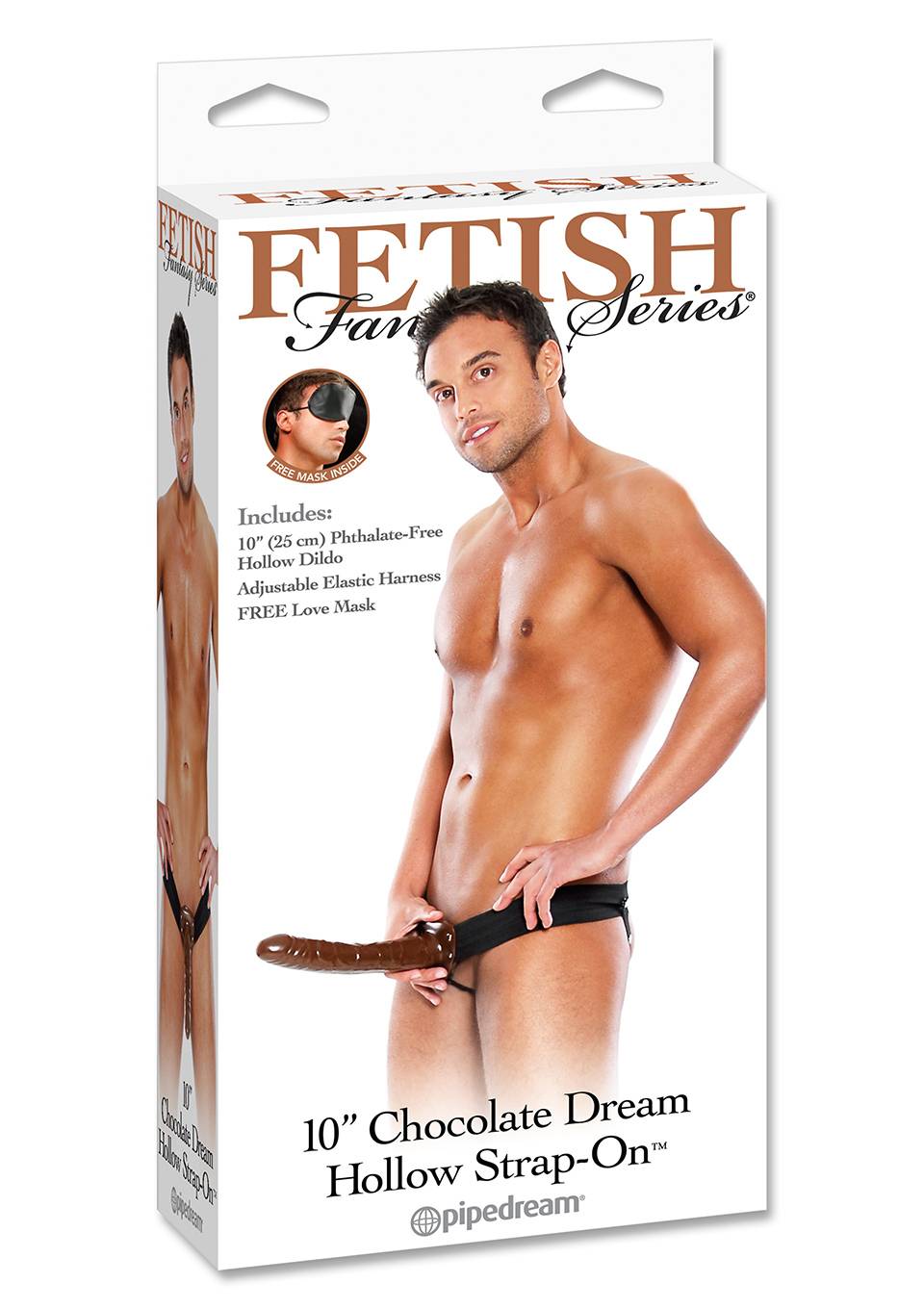 Fetish Fantasy 10" CHOCO DREAM HOLLOW -STRAP ON