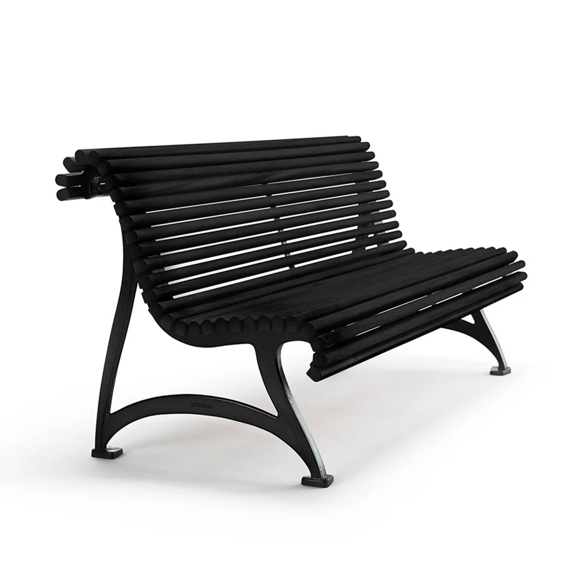 Byarums Bruk - Soffa Jujol - Svartlaserad Mahogny/Svartlackerad Aluminium - Soffor utomhus - Mårten Cyrén - Metall/Trä