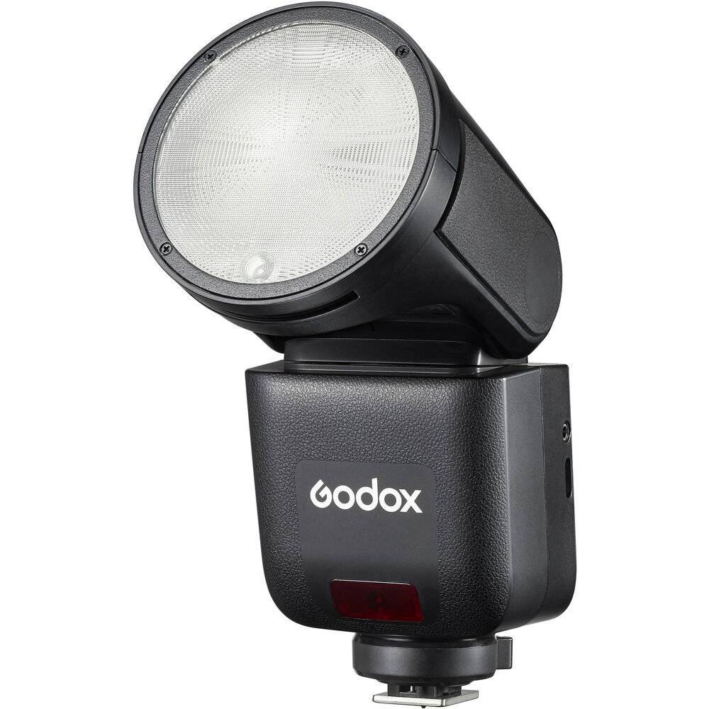 Godox V1 Mid F TTL Kamerablixt – Kompakt kraft med mjukt ljus för Fujifilm.