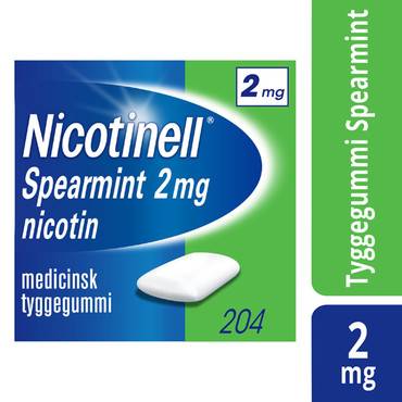 Nicotinell Tyggegummi Spearmint, 2 mg - 204 stk.