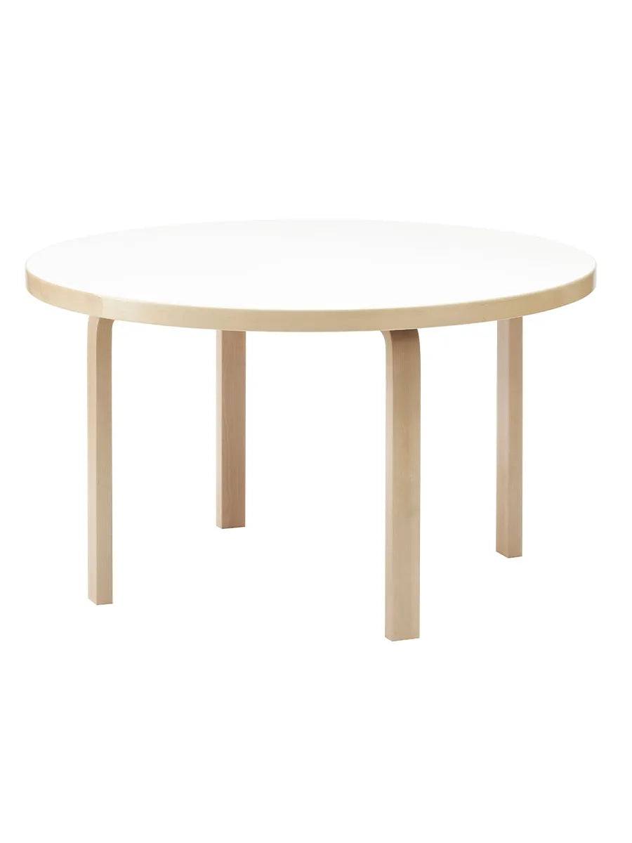 Aalto Table Round 91, Ø125 cm fra Artek Hvid Laminat - Jacobsen Plus