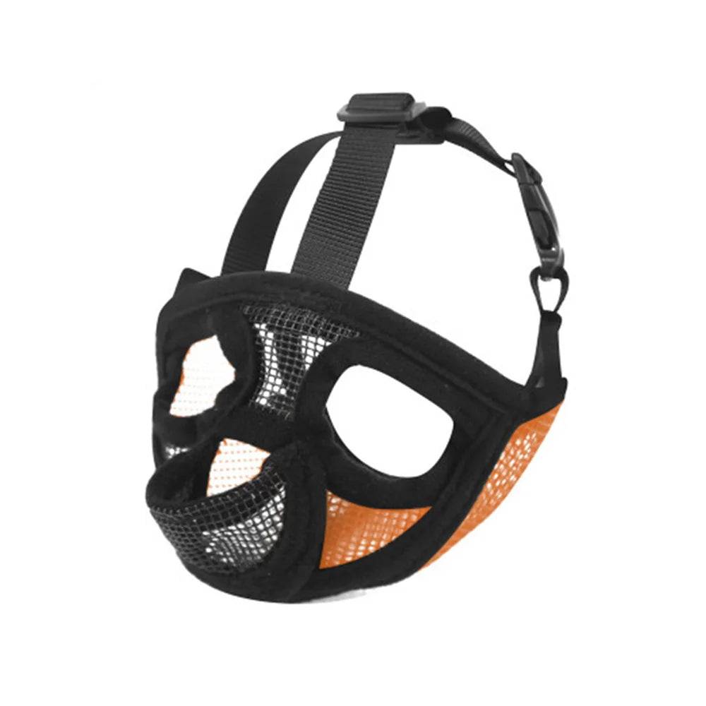 Breathable Mesh Dog Muzzle | Anti-Bite & Anti-Ingestion - Tongue out-Orange / M-advise 13-21.5kg / SPC (M-advise 13-21.5kg)