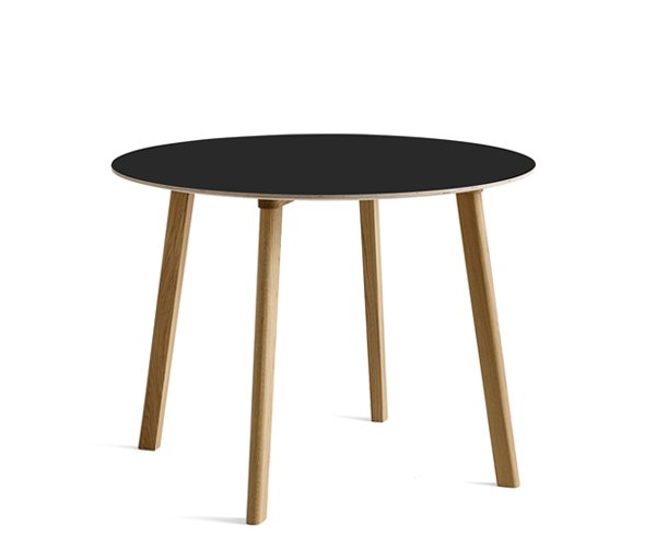 HAY Cph Deux 220 Spisebord - Ø98cm. - Eg - Ink Black.