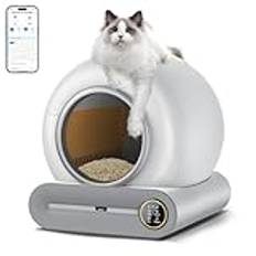 LeadGoods Cat litter box self-cleaning cat litter box extra 68L app control cat litter box self-cleaning automatic
