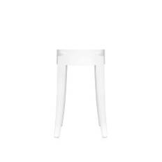 Kartell - Charles Ghost Stool 4897, Glossy White, H: 46 - Taburetter - Philippe Starck - Hvid - Plast