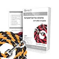 Ganzoo Paracord 550 hundkoppelset själv, pysselset, gör-det-själv-gåva (orange)