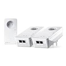 Devolo Magic 2 WiFi 6: CPL Multiroom Kit (2400 Mbps, WiFi-åtkomstpunkt, 5 Gigabit Ethernet-portar) CPL 2.0, franska uttag vita