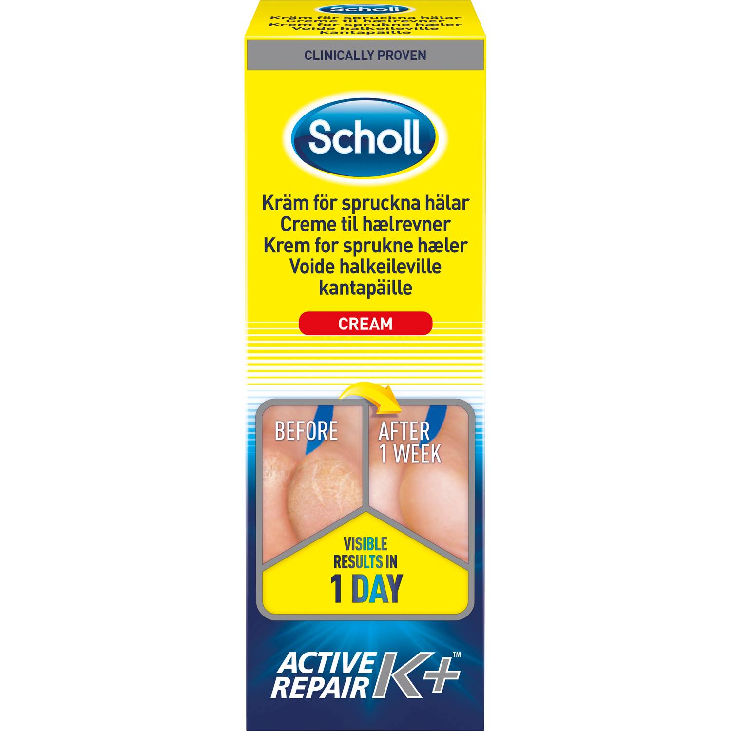120ml, Scholl Cracked Heel Repair Balm Active Repair K + 120 ml