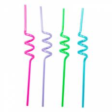 Sugrör Plast Färgglada 4-pack