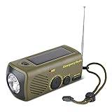 Irfora nödradio för utomhusbruk, nödradio för utomhusbruk, bärbar solladdare, handvev, uppladdningsbar USB-radio med ficklampa, SOS-larm, AM/FM-mobiltelefon laddare