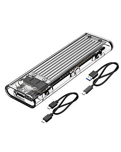 ORICO M.2 NVMe USB-C 10Gbps Transparent Gehüüs Für SSD Silber