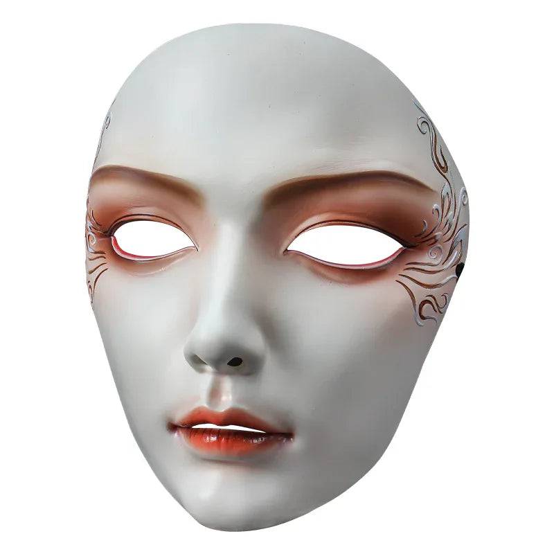Soul Crop Antique Mask Full Face Adult Handsome Male Emperor - Prince of Darkness - Warm Colors