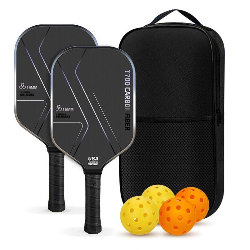 T700 Carbon Fiber Pickleball Paddle Set - Complete Rackets All Players