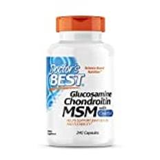 Doctor's Best, Glucosamin-Chondroitin MSM, mit OptiMSM, 240 Kapseln, Laborgeprüft, Sojafrei, Glutenfrei, Ohne Gentechnik