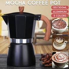 Aluminium italiensk stil espressomaskin kaffekokare per-kolator spis topp gryta vattenkokare vacker och, och inte lätt att skada. trevligt - Röd 150ml
