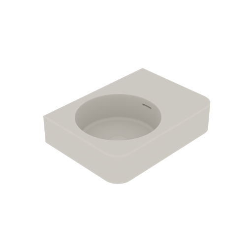 Ideavit SolidBrio-45 håndvask, 45x33 cm, mat hvid
