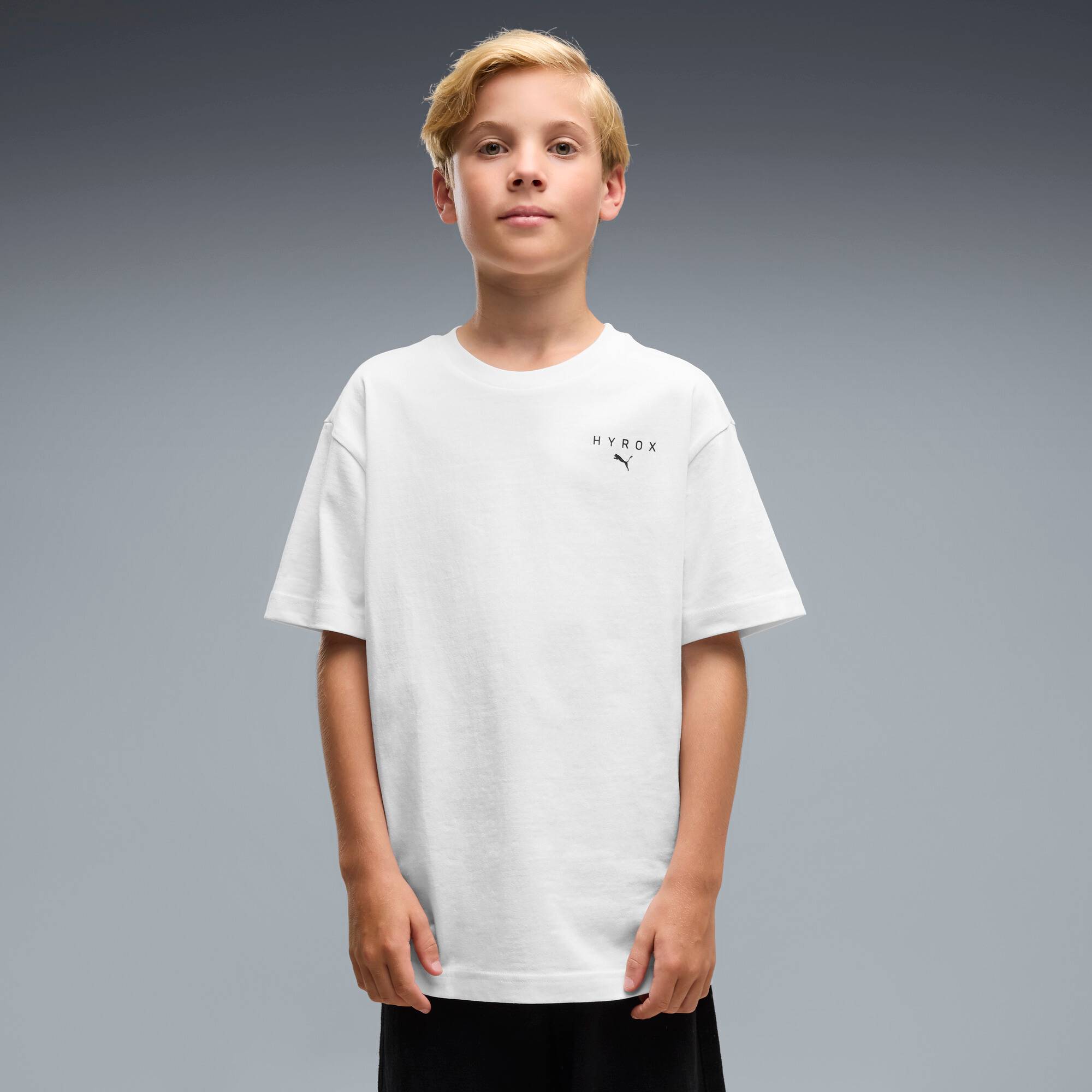 PUMA x HYROX Tee Youth, Kids, White, 7-8Y