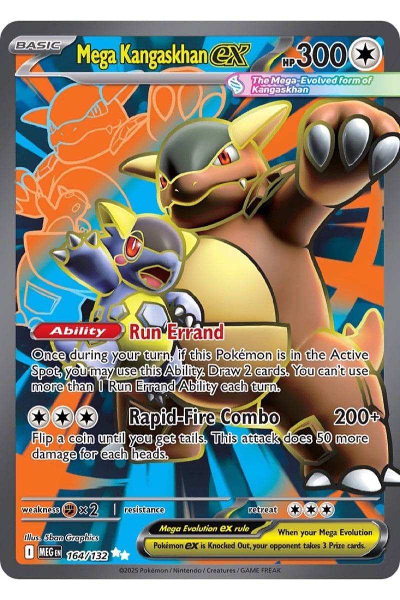 Pokémon Mega Kangaskhan ex 164/132 Mega Evolution - Pokemon kort - EX kort - Pocket Monster.