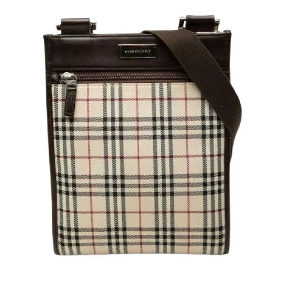 Burberry Vintage Pre-owned Canvas Crossbody Bag - Vintage - Dame - Beige - ONE SIZE - Uld