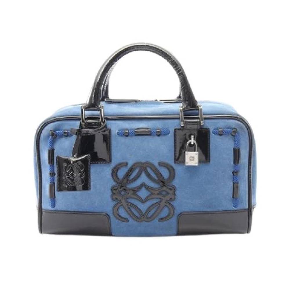 Loewe Pre-owned Pre-owned Håndtaske - Vintage - Dame - Blå - ONE SIZE - Læder