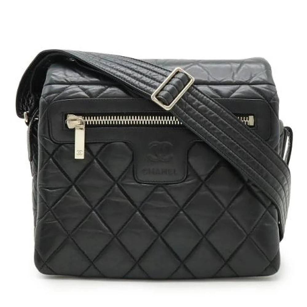 Chanel Vintage Pre-owned Vintage Crossbody Taske - Vintage - Dame - Sort - ONE SIZE - Uld