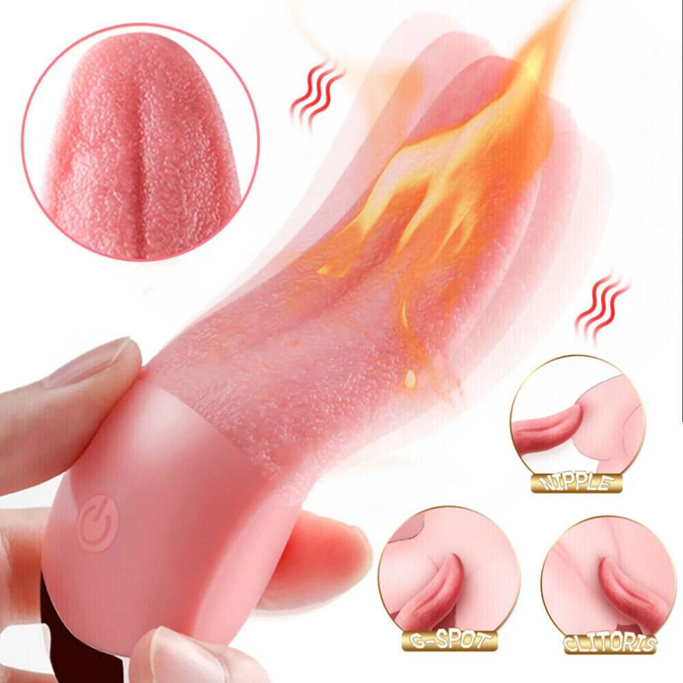 Klit og tunge vibrator G-punkts dildo stimulator oralsexlegetøj til kvinder