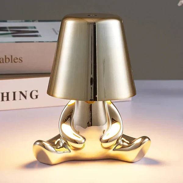 GlowCraft - Elegant Bordslampa för Din Inredning - Patrick / Lampa - Silver