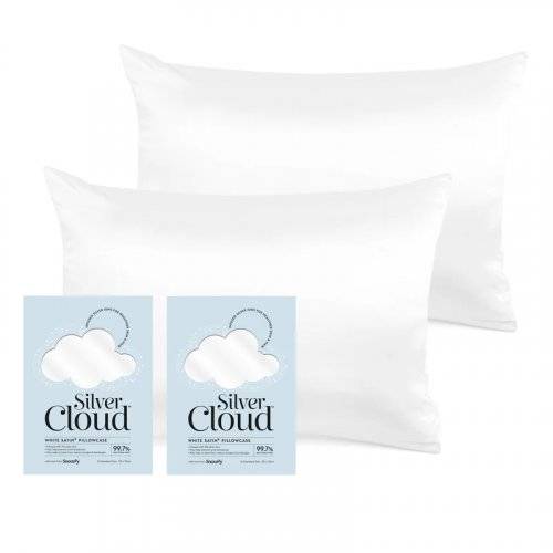 Silver Cloud Satin Pillowcase Twinpack White