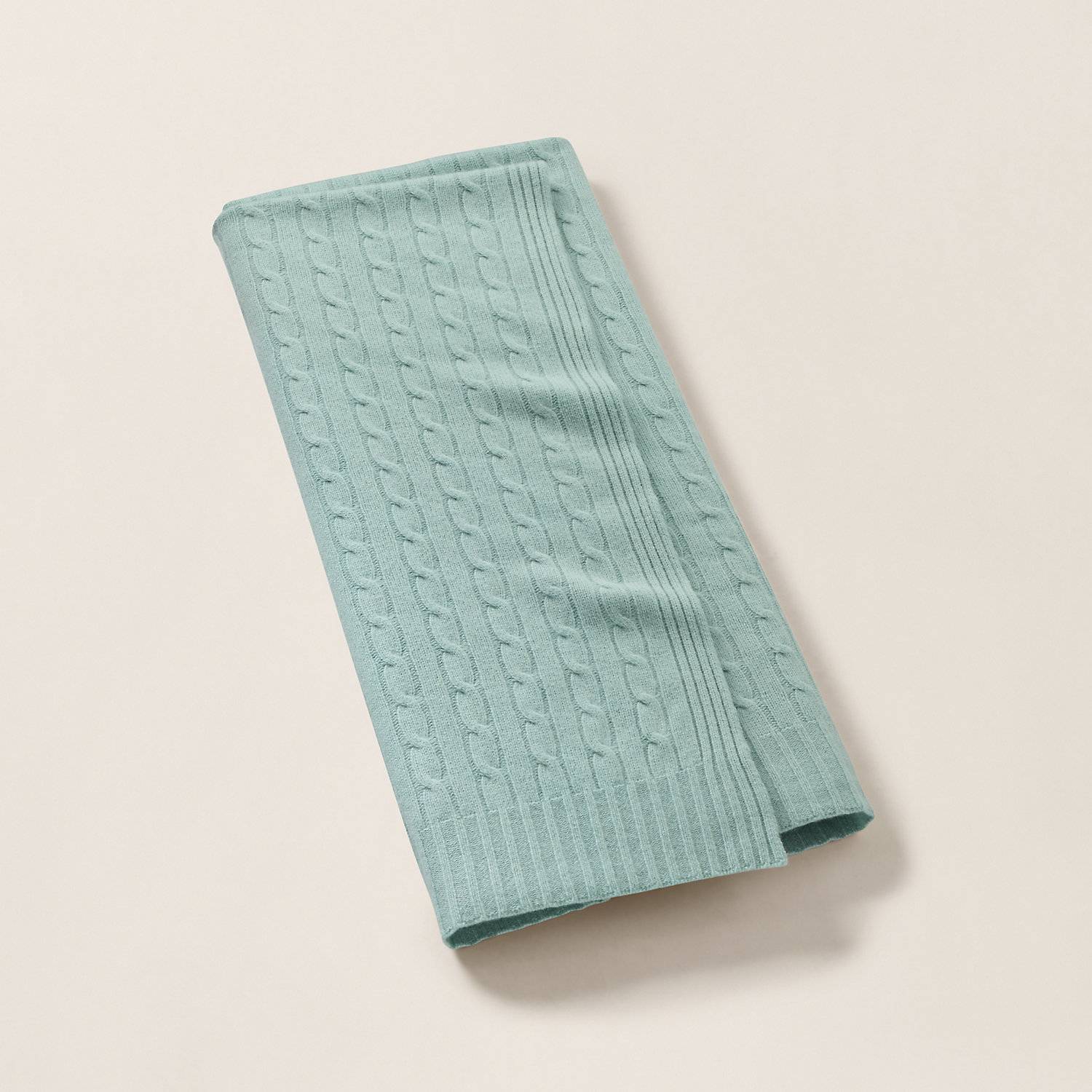 The Iconic Cable Cashmere Throw Blanket