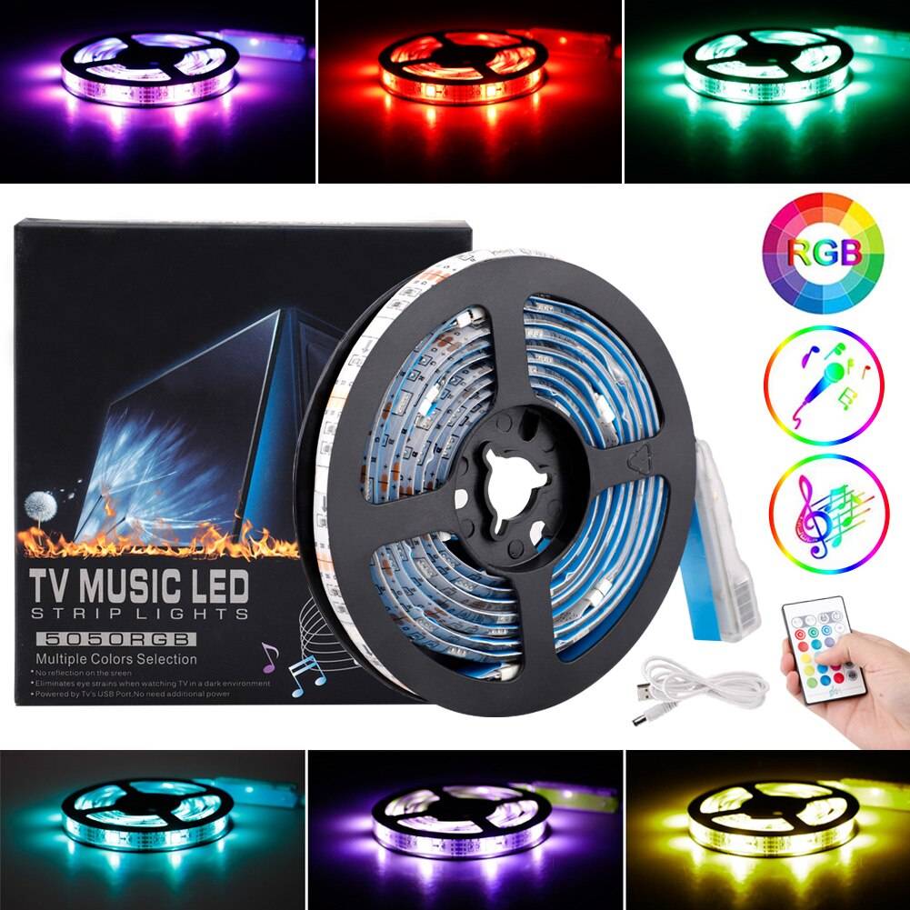 5v usb power led lampa strip ledde flexibelt ljus 12v smart strip band tejp hdtv tv stationär skärm bakgrundsbelysning bias ljus