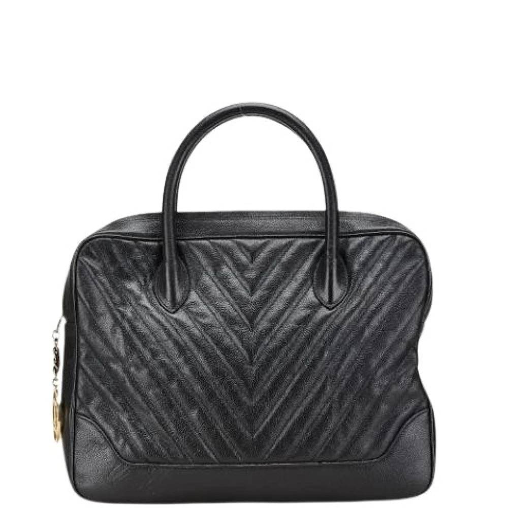 Chanel Vintage Pre-owned Vintage Læder Håndtaske - Vintage - Dame - Sort - ONE SIZE - Læder