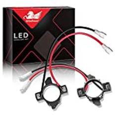 WinPower H7 LED-lampa basadapter klämmor strålkastare glödlampa hållare kompatibel med Jetta, golf 5 etc, 2 stycken