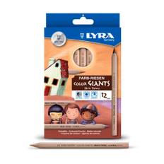 Lyra Giants färgpenor hudfärger Ø10 mm, 12 st