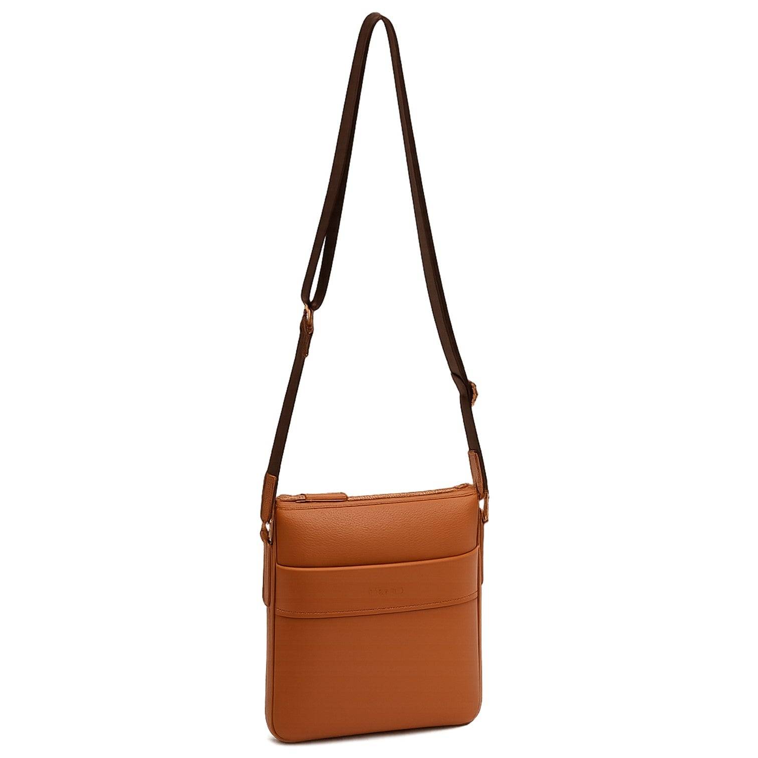 Monte Unisex Læder Skuldertaske Cognac