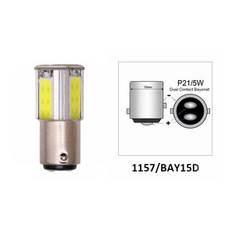 BAY15D COB LED pære - 12v - 1 stk BAY15D Hvid