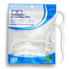 Bulk Mint Flavor Teeth Flosser 100 Picks Per Bag Thin Dental Floss Picks