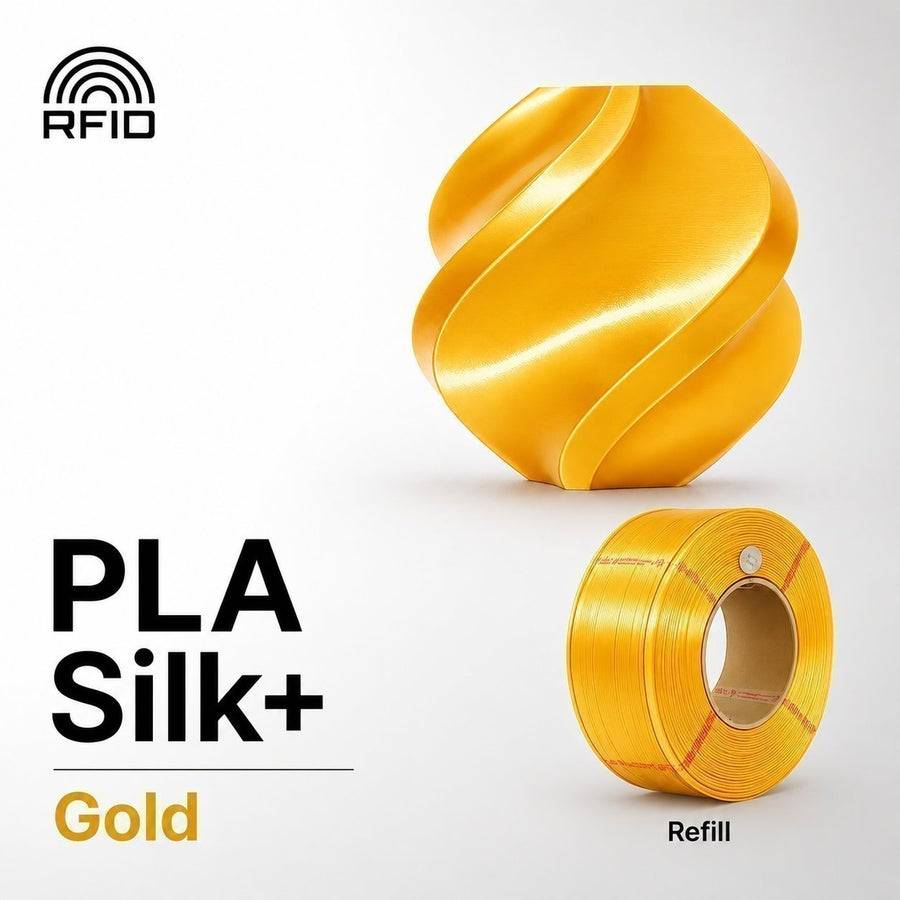 Bambu Lab PLA Silk+ Gold / Guld 1 kg 1.75 mm Refill