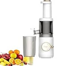 Masticating Slow Juicer, 620 ml Cold Press Juicer-maskiner, Kompakt Juice Extraction Machine, Juice Tough Frukter och Grönsaker med Lätthet, Lätt att rengöra, för Citrus, Apelsin, Frukt, Grönsak