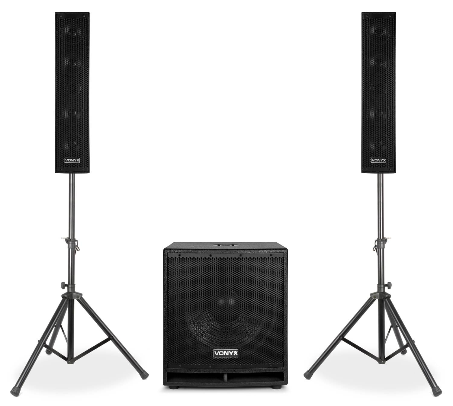 FYNDHÖRNAN / Vonyx VX880BT 2.1 Aktiv system, 15" bas+2 topp, Vonyx VX880BT Aktivt högtalar-set 15” sub + 2xtopp