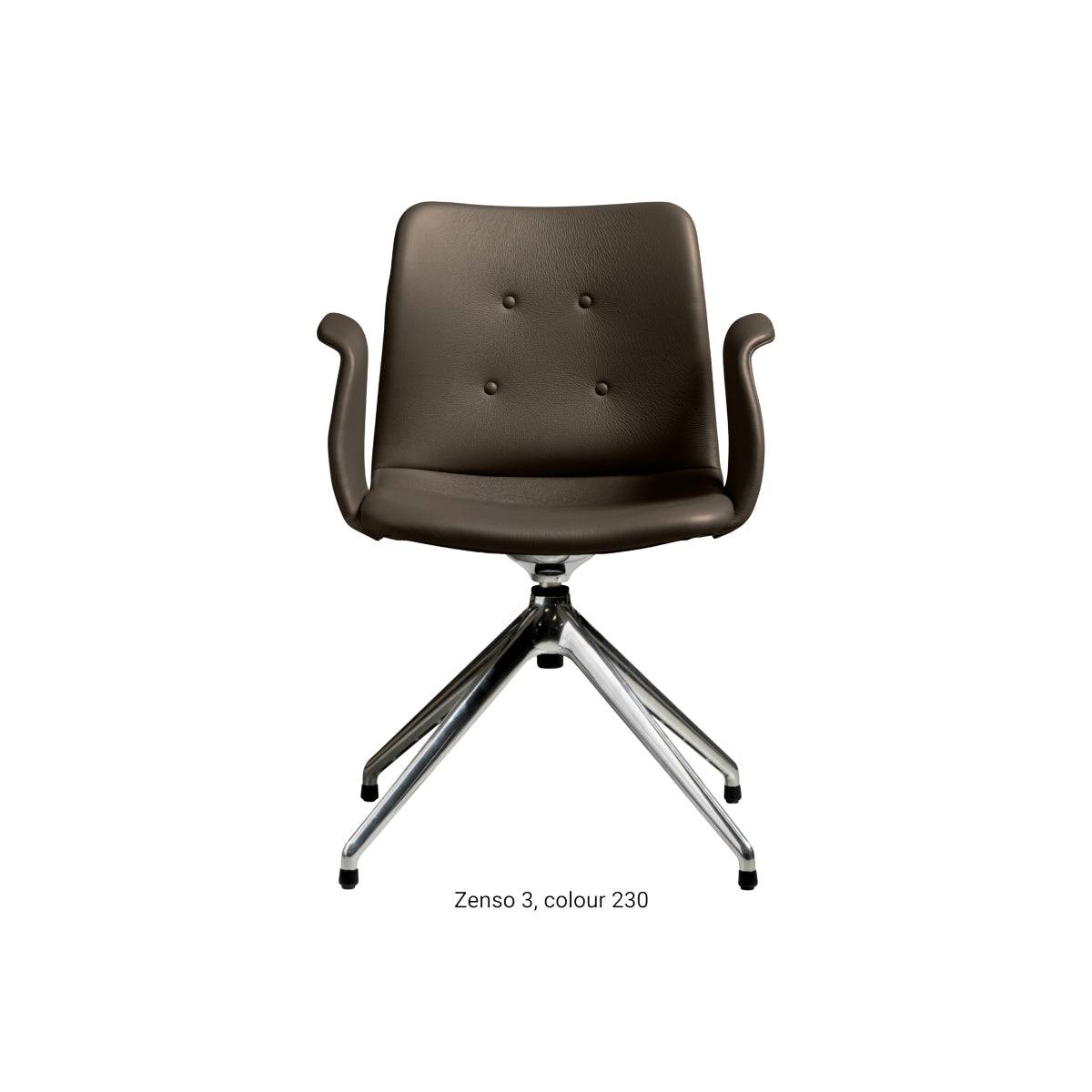 Sibast Primum Chair - 4 star Return Swivel Polish Base - Zenso 3 Læder - 230 / Tilt