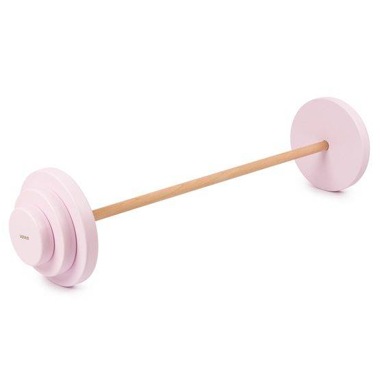 Woobiboo Kids Barbell - Wood + Rosa