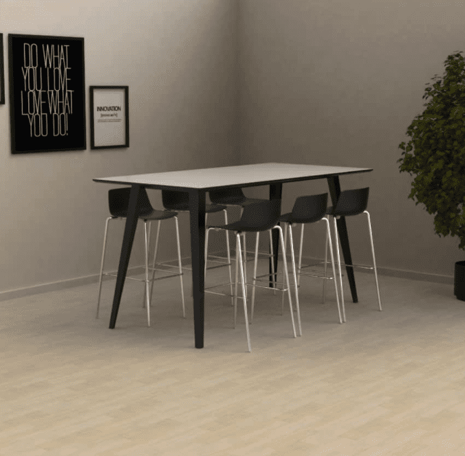 Spider Højbord m/laminat, stålben - 180 x 80 cm, H105,8 cm.