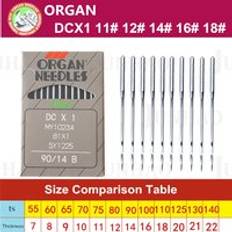 10 st nålar dcx 1 synålar japan orgel overlock industriell symaskin juki siruba brother jacksunstar pfaff - Storlek 12