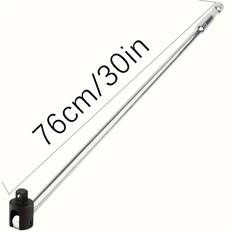 TEMU 30"/24" Flexible Head Socket Wrench Set With 1/2" Breaker Bar, Fixed Square Head - , Spring-loaded Ball Bearing, Durable Steel, Drive For Added Torque