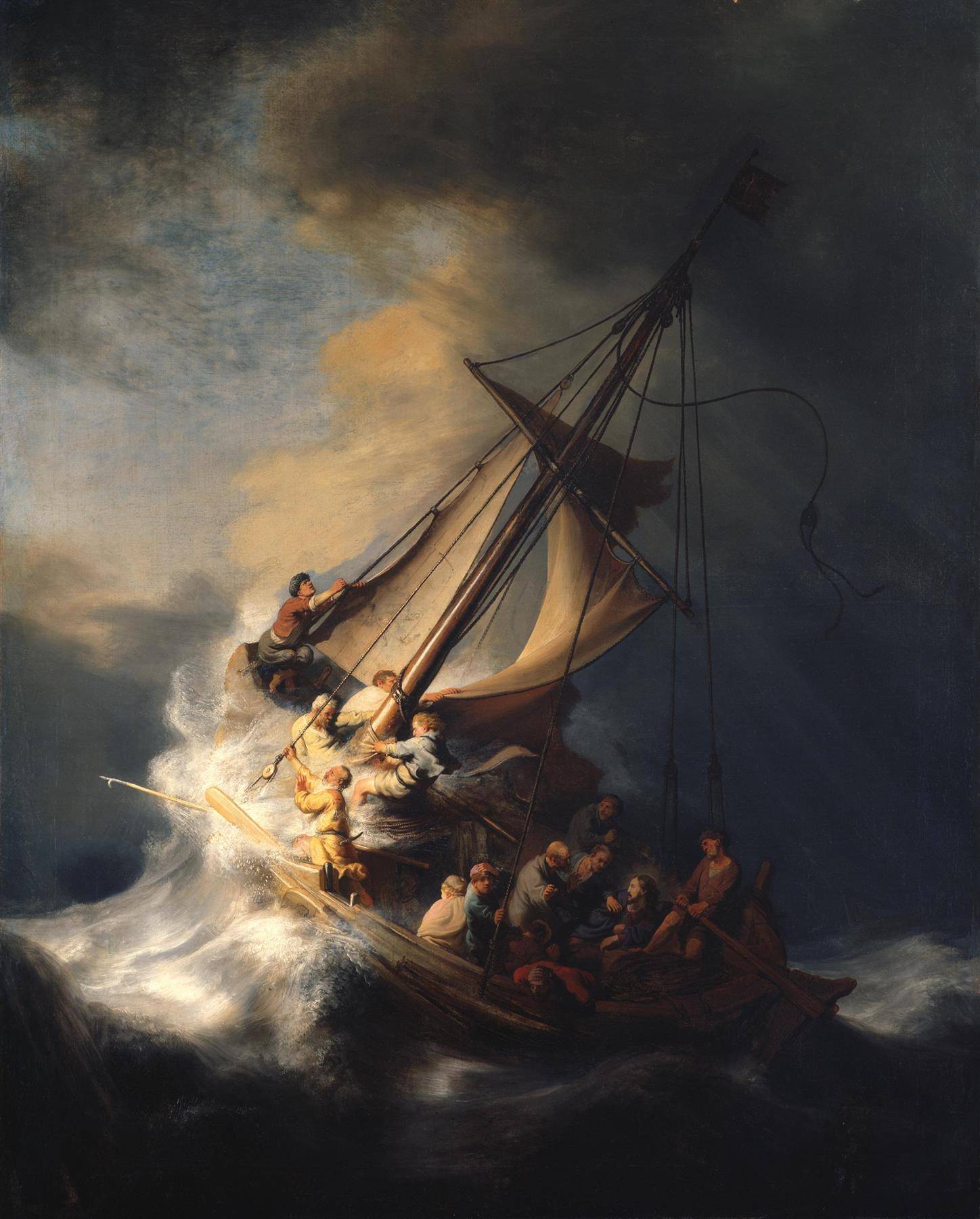 Christ in the Storm on the Sea of Galilee by Rembrandt 1000 or 500 Piece Jigsaw Puzzle - 500