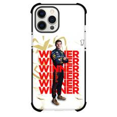 F1 Formula One Max Verstappen Phone Case For iPhone Samsung Galaxy Pixel OnePlus Vivo Xiaomi Asus Sony Motorola Nokia - Max Verstappen Winner Standing On Word Art