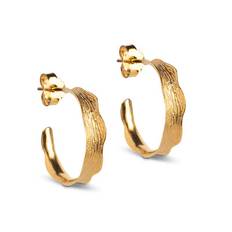 Enamel E289GM Ane Small Hoops Guld