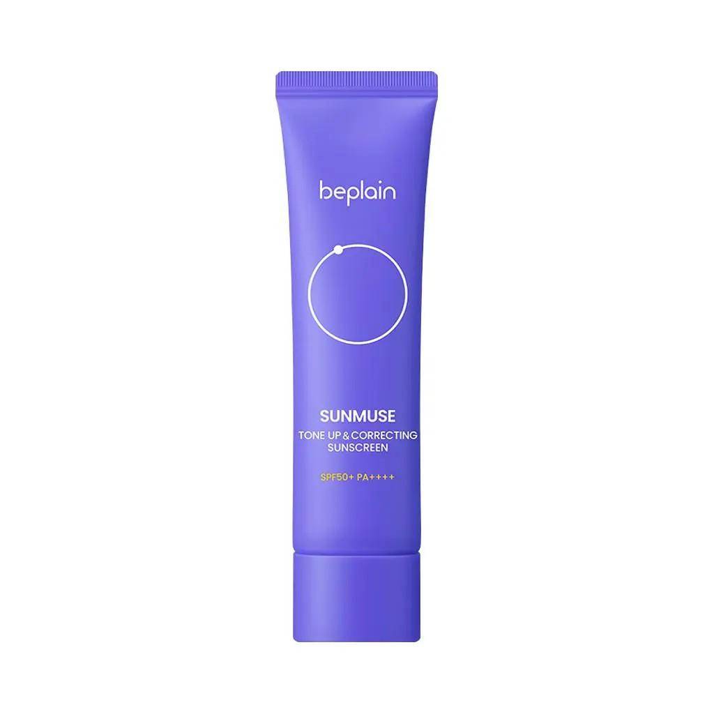 beplain Sunmuse Tone-Up Correcting Sunscreen SPF50+ PA++++ Brightening Tone-Up Sun Cream 50ml Double Set