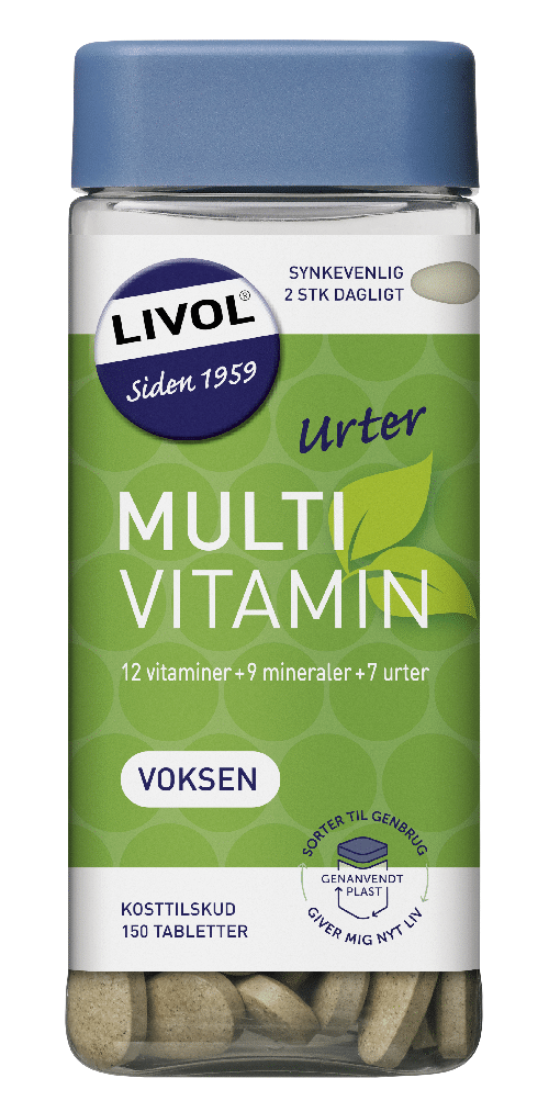 ivol Multivitamin m. urter Voksen - 150 tabletter Bedst før 2/26
