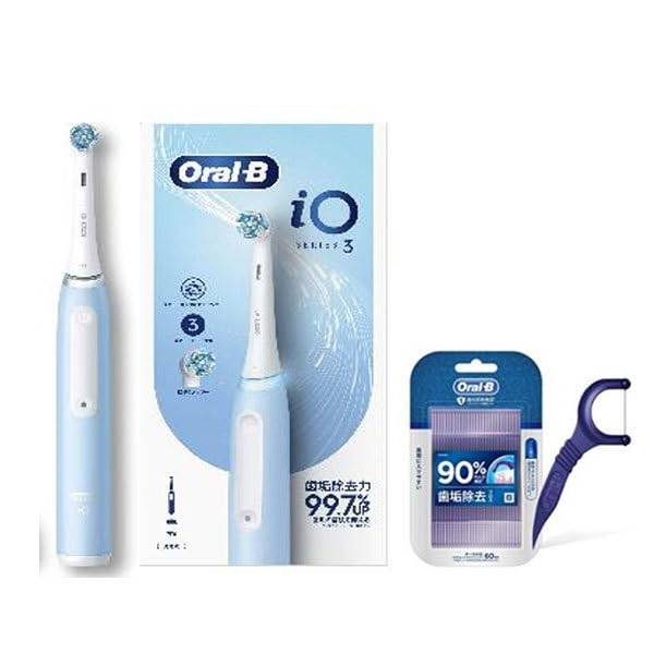 BRAUN iOG31A60IB FL Ice Blue Oral B iO3 Toothbrush Floss [Electric Set] vit